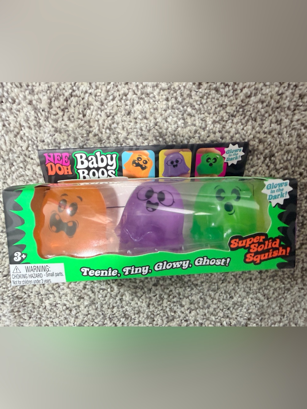 Needoh Baby Boos Squishies - Green, Purple, Orange